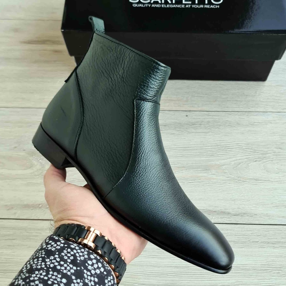 Men's Leather Chelsea Boots | Zip-Up | Handmade